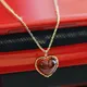 WPB-Collier Coeur en Argent Sterling S925 pour Femme Bijoux en Diamant Rouge Clavicule JOHoliday