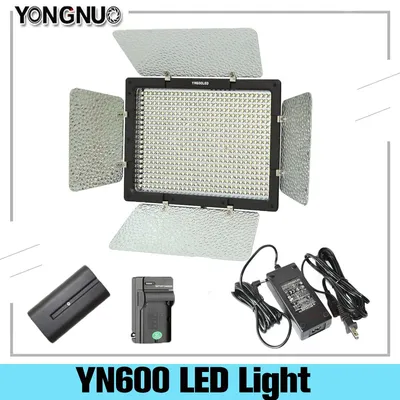YONGNUO YNfemale YN-600 LED Vidéo Lumière 3200k-5500k/5500k document Température Réglable 600 gible