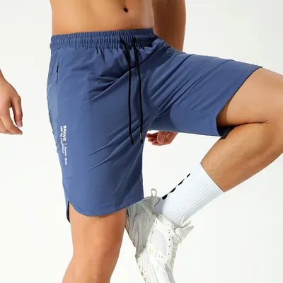 Pantalon de survêtement en soie glacée pour hommes à la mode de gymnastique de Fitness de course