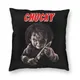 Chucky – housse de coussin carrée film d'horreur décoration de canapé jeu pour enfants 45x45cm
