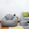 Juste de canapé légère pour pouf tissu d'art anti-poussière chaise longue utile siège unique