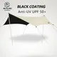 Aricxi-Bâche de revêtement noire pour camping en plein air abri solaire auvent d'ombre tissu