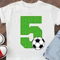 T-shirt de football drôle pour garçons et filles t-shirts de football pour enfants vêtements de