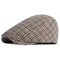 Béret pied-de-poule doux pour hommes et femmes chapeaux en tweed Newsboy rétro casquette plate