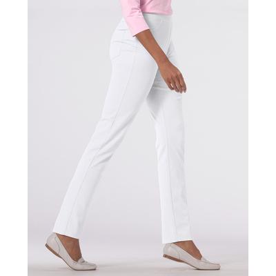Appleseeds Women's Classic Knit Denim Slim Jeans - White - 1X - Womens