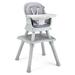 Costway 6-in-1 Convertible Baby High Chair with Adjustable Removable Tray-Gray