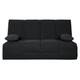 Banquette CC HOUSTON 130x190, matelas Simmons, coton noir