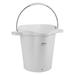 VIKAN 56925 5 gal. Round Hygienic Bucket, 15 in H, 14 1/8 in Dia, White,