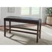 Rousseau Upholstered Counter Bench in Vintage Brown and Deep Almond - 24" x 47" x 16"