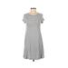 Rolla Coster Casual Dress - DropWaist: Gray Solid Dresses - Women's Size Small