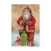 Trademark Fine Art Santa With Birdhouse And Presents Canvas Art by Melinda Hipsher