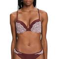 ESPRIT Damen Big Flower Lace Rcs Clas.push Push Up BH, Rust Brown, 85B EU