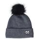 KARL LAGERFELD Damen L2kh7106-heg-one Gr Beanie-Mütze, Echter melierter Granit, Einheitsgröße