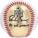 Dansby Swanson Atlanta Braves Autographed 2021 World Series Champions Logo Baseball with "21 WS Champs" Inscription