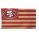 WinCraft San Francisco 49ers Drapeau de luxe Americana Stars & Stripes 3' x 5'