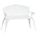 Suzicca Patio Bench 42.5 Cast Aluminum White