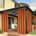 LUSHVIDA Waterproof Outdoor Curtains for Patio Grommet Privacy Curtains for Porch Gazebo Pergola 1 Panel 54x84 inch Mecca Orange