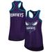 Women's G-III 4Her by Carl Banks Purple Charlotte Hornets Showdown Scoop-Neck Racerback Tank Top