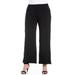 Elastic Waist Flared Leg Plus Size Palazzo Pants