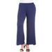 Elastic Waist Flared Leg Plus Size Palazzo Pants