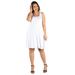 Fit and Flare Knee Length Plus Size Tank Dress