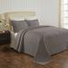 Blue Nile Mills Standard Cotton 3 Piece Coverlet/Bedspread Set Cotton Sateen in Gray | Queen Coverlet + 2 Standard Pillowcases | Wayfair