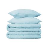 Blue Nile Mills Egyptian Quality Cotton Solid Duvet Cover Set w/ Pillow Shams blueCotton Sateen | Wayfair BNM 530FQDC SLLB