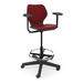KI Furniture Intellect Wave Task Stool - Large Upholstered Seat/Back w/ Arms - IWSAU/B.S Plastic/Metal/Fabric | 44.75 H x 26.5 W x 26 D in | Wayfair