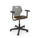 KI Furniture Intellect Wave Task Chair - Large Upholstered Seat w/ Arms - IWPD18AUS.S in Gray/Black/Brown | 35.5 H x 26.5 W x 24.5 D in | Wayfair