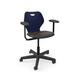 KI Furniture Intellect Wave Task Chair - Large Upholstered Seat w/ Arms - IWPD18AUS.S in Blue/Black/Brown | 35.5 H x 26.5 W x 24.5 D in | Wayfair