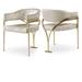 Meridian Furniture USA Madelyn Velvet Dining Chair Upholstered/Velvet in Yellow/Brown | 30 H x 23.5 W x 22 D in | Wayfair 553Stone-C