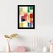 Oliver Gal Colorful Abstract Squares Mid Century Modern Framed Art Print For Living Room Paper in Black | 17 H x 15 W x 0.5 D in | Wayfair