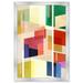 Oliver Gal Colorful Abstract Squares Mid Century Modern Framed Art Print For Living Room Paper in Black | 24 H x 16 W x 0.5 D in | Wayfair
