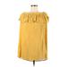 Forever 21 Casual Dress - Shift Boatneck Short sleeves: Yellow Print Dresses - Women's Size Medium