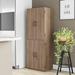 Wade Logan® 4 - Shelf Storage Cabinet Wood in Brown | 60.04 H x 21.22 W x 15.51 D in | Wayfair BB2568BF605A46239F848870E0DCFDFC