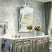 Latitude Run® Myleesha Bathroom Mirror w/ Framed Rounded Corner Pivot, Adjustable Rotating Wall Mounted Vanity Mirror in Gray/White | Wayfair