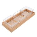 NUSITOU 1pc Storage Tray Snack Serving Tray Compartment Serving Tray Appetizer Serving Tray Candy Dish with Lid Divided Fruit Tray Candy Serving Tray Sugar Bowl Glass Sushi Split Office