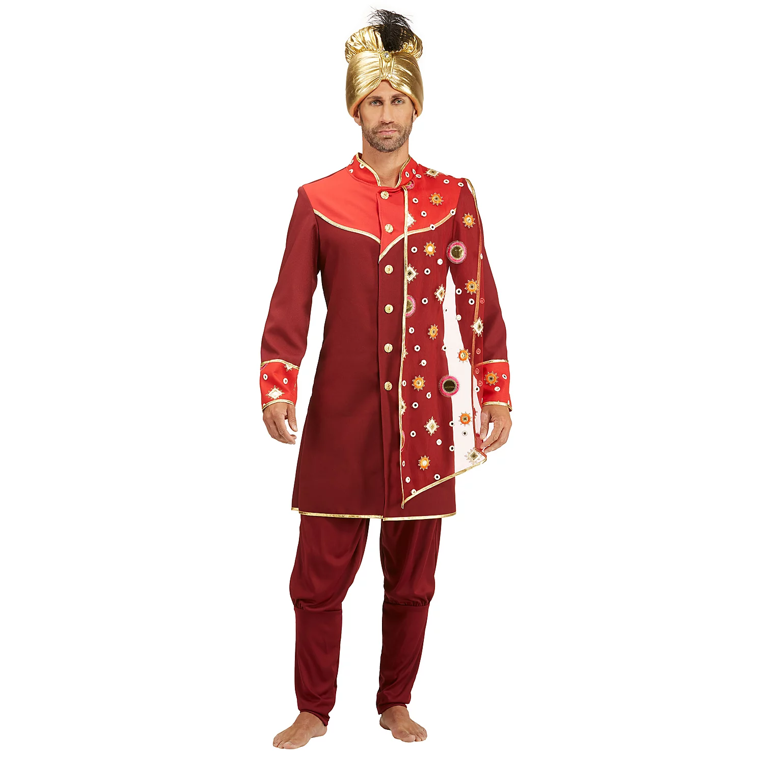 Orient-Kostüm Scharid für Herren, orange/rot Image