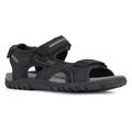 Sandale GEOX "UOMO SANDAL STRADA" Gr. 46, schwarz (schwarz, grau) Herren Schuhe Sandalen