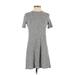 Forever 21 Casual Dress - A-Line: Gray Print Dresses - Women's Size Small