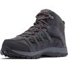 Wanderschuh COLUMBIA "CRESTWOOD™ MID WATERPROOF", Gr. 47, grau (dunkelgrau, deep rust), Leder, sportlich, Schuhe, wasserdicht