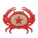 NUOLUX Wall Lobster Decor Crab Hanging Sculpture Coastal Irontheme Beach Decoration Outside Wrought Decorations Fence Garden