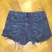 American Eagle Outfitters Shorts | American Eagle Outfitters Black Distressed Shorts Size 4 Vintage Festival Hirise | Color: Black | Size: 4
