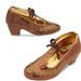 Disney Shoes | Girl's Disney Shoes Kids Elena Of Avalor Dress Up Shoes | Color: Brown/Gold | Size: 7bb