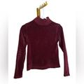 Zara Sweaters | 3/$20 - Zara Red Velvet Turtleneck Size S | Color: Red | Size: S