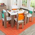 KidKraft Rectangular Play Table & Chair Set Wood in Gray | 24.1 H x 31.5 W in | Wayfair 20310