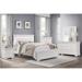 Ivy Bronx Briggitte Queen Upholstered Platform 3 Piece Bedroom Set Upholstered in Brown/White | 60 H x 68 W x 88.5 D in | Wayfair