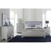 Ivy Bronx Camilah Queen Upholstered Platform 3 Piece Bedroom Set Upholstered, Leather in White | 60 H x 68 W x 88.5 D in | Wayfair