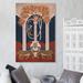 Bungalow Rose "Double Envision", Vintage Asian Cheetah Traditional Blue Canvas Wall Art Print For Living Room | Wayfair