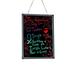 Alpine Industries LED Illuminated Wall Mounted Memo Writing Board Metal in Black | 31.5 H x 23.6 W x 0.5 D in | Wayfair 495-04-PKG